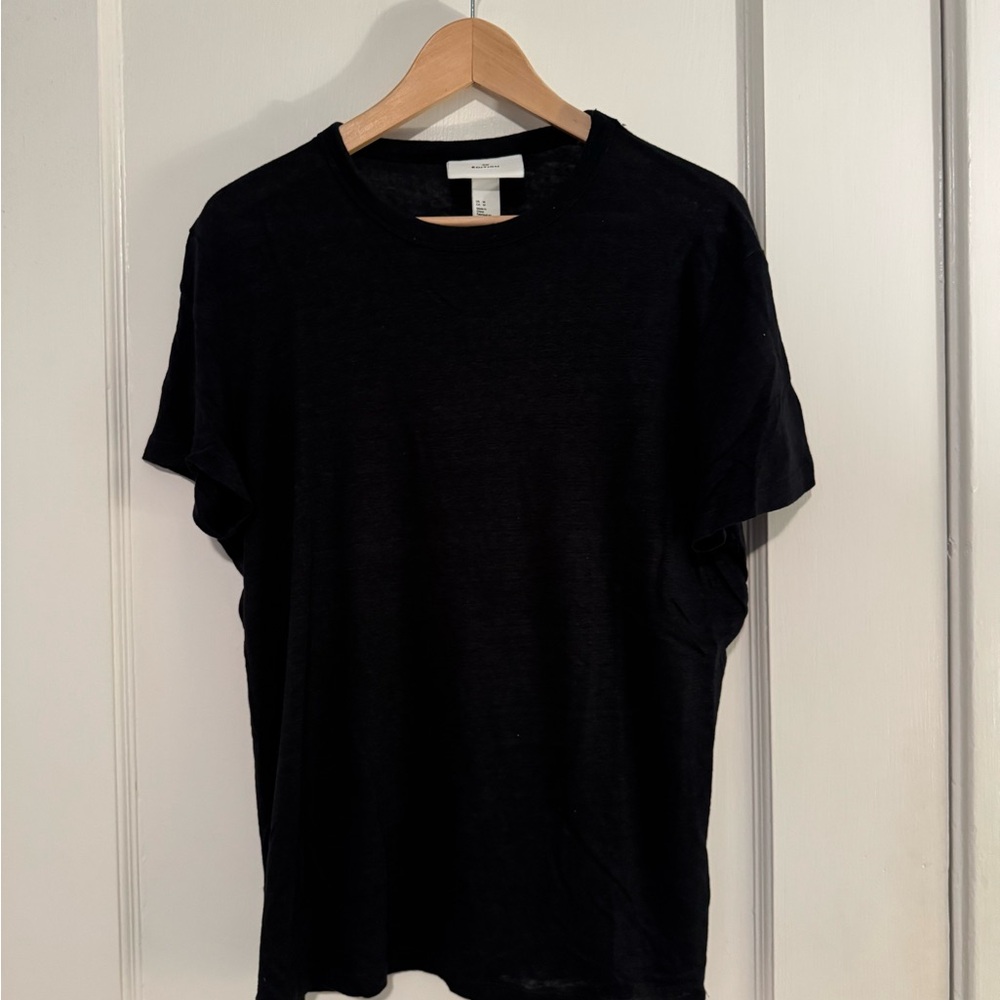 Classic Dark Blue Linen T-Shirt